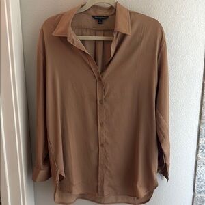 Banana Republic Goldish Tan Button-Up Blouse